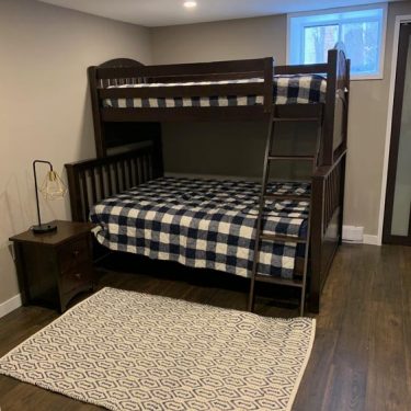 Lower 4th Bedroom with twin top and full lower beds